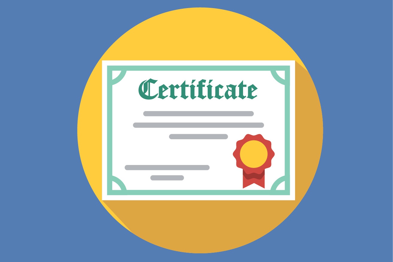 illustration of a certificate