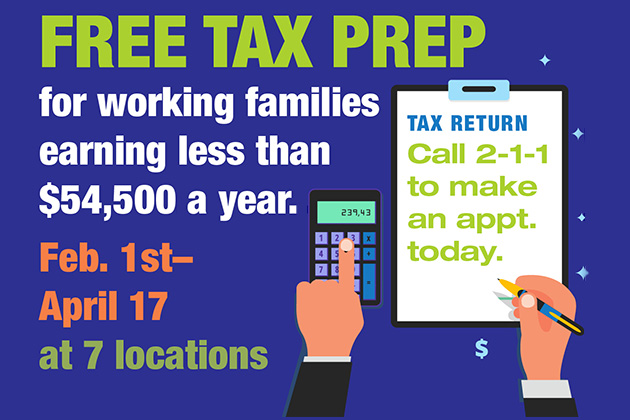 VITA Free Tax Preparation for those who qualify for the Earned Income Tax Credit